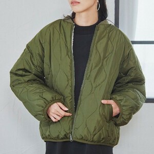 大衣 2WAY/两用 两面 绒毛/蓬松毛绒 棒球夹克 拉链 波纹 夹棉 束腰夹克 秋冬 海浪