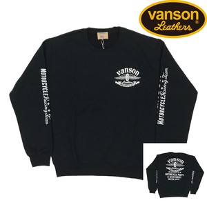 vanson LEATHERS WHEEL&WING CREW SWEAT SHIRT (スウェットシャツ)