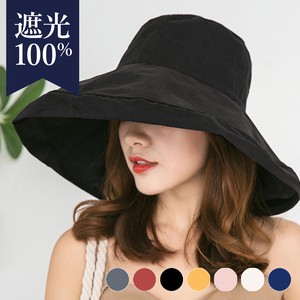 帽子 レディース 大きいサイズ キャップ ハット 完全遮光 遮光100％ UVカット