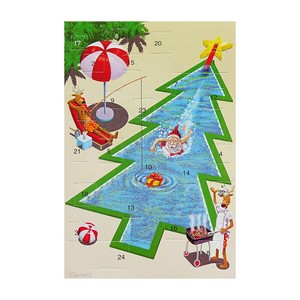 クリスマス アドヴェントカード アドヴェントカレンダー 輸入カード EU製 クリスマスツリー プール