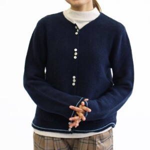 Sweater/Knitwear Wool Blend Long-sleeved Cardigan