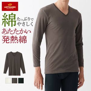 グンゼ　ホットマジック　Vネック9分袖シャツ