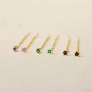CZチェーンピアス(pierced earrings)
