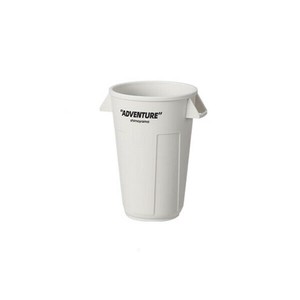 霜山 "ADVENTURE”筒型收納ボックス　ホワイトグレー/"ADVENTURE”Cylindrical Storage Box　White Gray