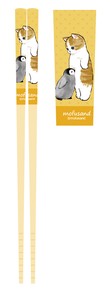 ≪予約商品≫【mofusand】 竹安全箸21.0cm　ペンギン柄　モフサンド　ねこ<日本製>