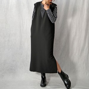 Casual Dress V-Neck One-piece Dress Made in Japan