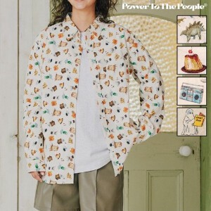 Button Shirt Patterned All Over Printed Unisex 2024 Spring
