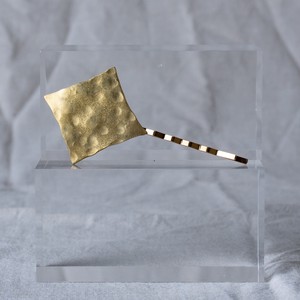 一字夹 锤目纹 黄铜 日本制造