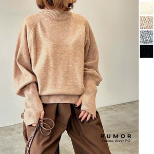Sweater/Knitwear Pullover Puff Sleeve Alpaca Touch 2023 New