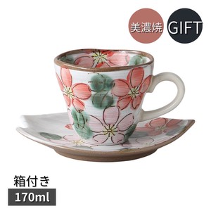 Mino ware Cup & Saucer Set Gift Coffee Cup and Saucer 170ml