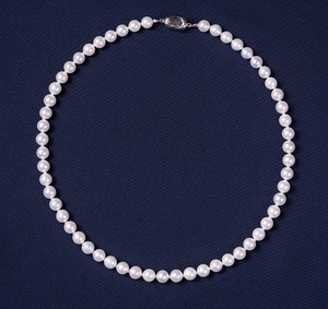 Pearls/Moon Stone Necklace Necklace 7.0 ~ 7.5mm Made in Japan