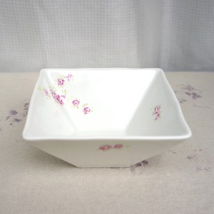 Small Plate Bird Pottery Rose Made in Japan