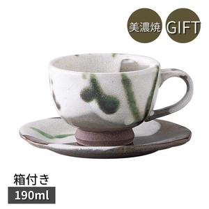 Mino ware Cup & Saucer Set Gift Saucer 190ml