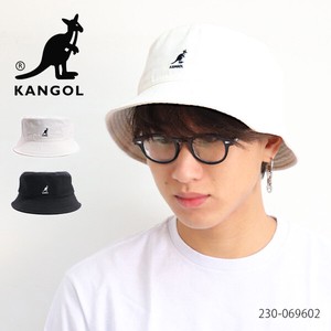 カンゴール【KANGOL】WASHED BUCKET ロゴ バケット ハット 帽子 ユニセックス ストリート ウォッシュ
