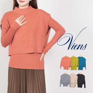 Sweater/Knitwear Knitted Plain Color Ribbed High-Neck 6-colors