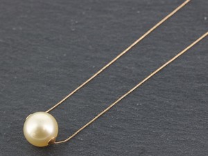 Pearls/Moon Stone Gold Chain Pendant 11mm Made in Japan