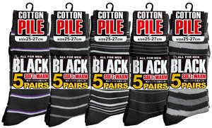 Crew Socks Pattern Assorted Socks Border 5-pairs