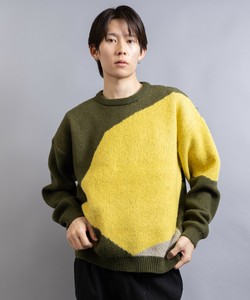 Sweater/Knitwear Jacquard Crew Neck Knitted