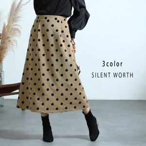 Skirt Flocking Finish Polka Dot