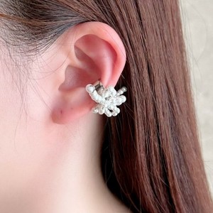 Pierced Earringss Pearl Earrings sliver Ear Cuff Ladies'