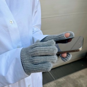 手袋　スマホ操作可能　グローブ　ニット　配色　カジュアル　暖かい　柔らか　レディース　スマホ対応