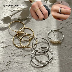 Stainless-Steel-Based Ring sliver Set Stainless Steel Layering Rings Ladies'