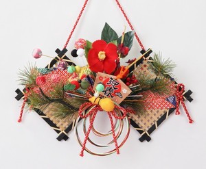 お正月【受注生産品】Japanese traditional New Year style for 2024  "竹”飾り2連　壁掛けタイプ