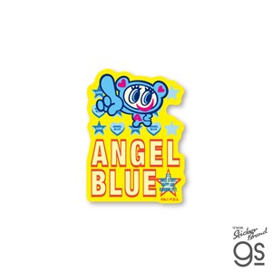 エンジェルブルー ダイカットミニステッカー ロゴ イエロー キャラクター ANGEL BLUE 平成 NAR-006