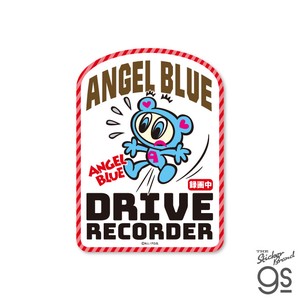 エンジェルブルー 車用ステッカー DRIVE RECORDER 録画中 キャラクター ANGEL BLUE 平成 カワイイ NAR-021