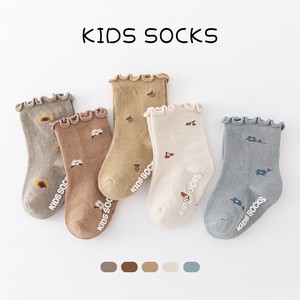 Babies Socks Floral Pattern Rib Socks Kids