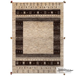 ギャッベ　ペルシャ　イラン　オーガニックウール　絨毯　ラグサイズM（約150×200cm）　G1161　147×203cm