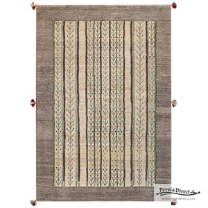 ギャッベ　ペルシャ　イラン　オーガニックウール　絨毯　ラグサイズM（約150×200cm）　G1118　124×182cm