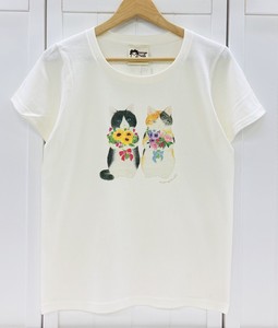 レディースTシャツ☆花束猫【猫】