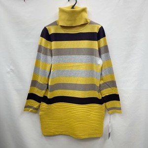 Sweater/Knitwear Tunic Knitted Long Sleeves Turtle Neck Border