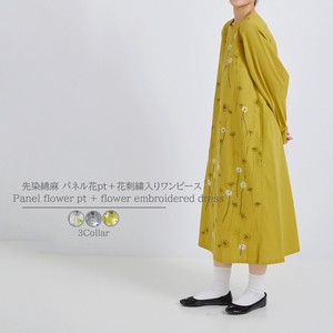 Casual Dress Front Cotton Linen One-piece Dress