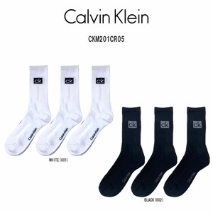 Calvin Klein(カルバンクライン)メンズ ソックス ロゴ クルー スポーツ 3足組 男性用靴下 3PK CKM201CR05