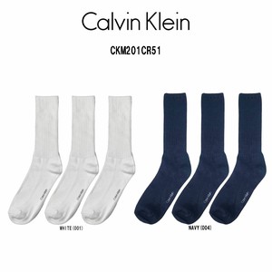 Calvin Klein(カルバンクライン)メンズ ソックス 3足組 男性用靴下 カジュアル リブ 3PK CKM201CR51