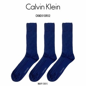 Calvin Klein(カルバンクライン)メンズ ソックス 3足組 男性用靴下 3PK COTTON RICH DRESS RIB CKM201DR52