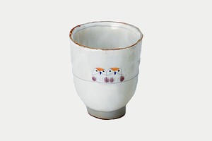 Seto ware Japanese Teacup Owl Pottery L size Made in Japan