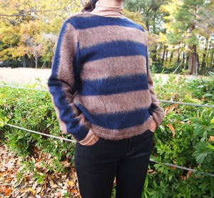 T-shirt Pullover Shaggy Border Autumn/Winter 2023 Made in Japan