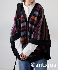 Antiqua Vest/Gilet Vest Tops Border Sweater Vest Ladies Autumn/Winter