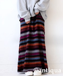 Antiqua Skirt Knit Skirt Bottoms Long Ladies' Autumn/Winter