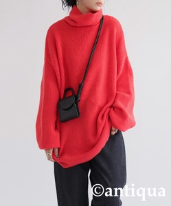 Antiqua Sweater/Knitwear Knitted Plain Color Long Sleeves Tops Ladies Autumn/Winter