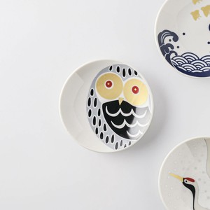 Mino ware Small Plate Owl Mamesara Made in Japan