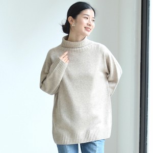 【日本製】ホールガーメントカシミヤ混長袖ニットセーター（B25-89）