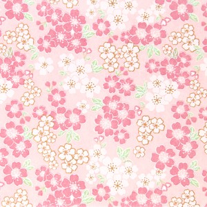 手染友禅紙(菊全判)1000×660 満開桜(小) ピンク[日本製 手刷り]