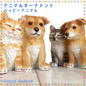 ガーデニング雑貨　置物　子犬と子猫　Puppy&Kitten