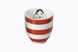 Kutani ware Japanese Teacup Porcelain Small Okame Made in Japan
