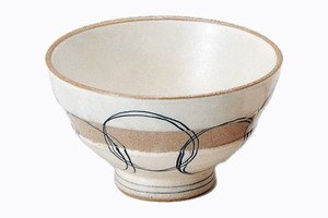 輪の舞　飯碗（青）【日本製 波佐見焼 陶器 毎日の生活に】