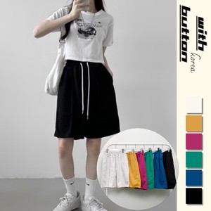 【韓国ファッション】カラースウェットパンツ　パンツ/ボトムス/ハーフパンツ/スウェット
